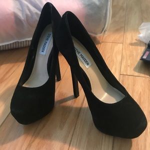 *New*Steve Madden Babylonn Black Suede Pump Heels